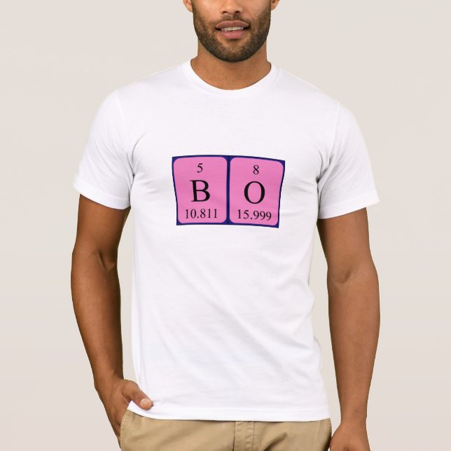 Camisa de nombre de tabla periódica de Bo (Anverso)