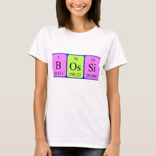 Camisa de nombre de tabla periódica de Bossi