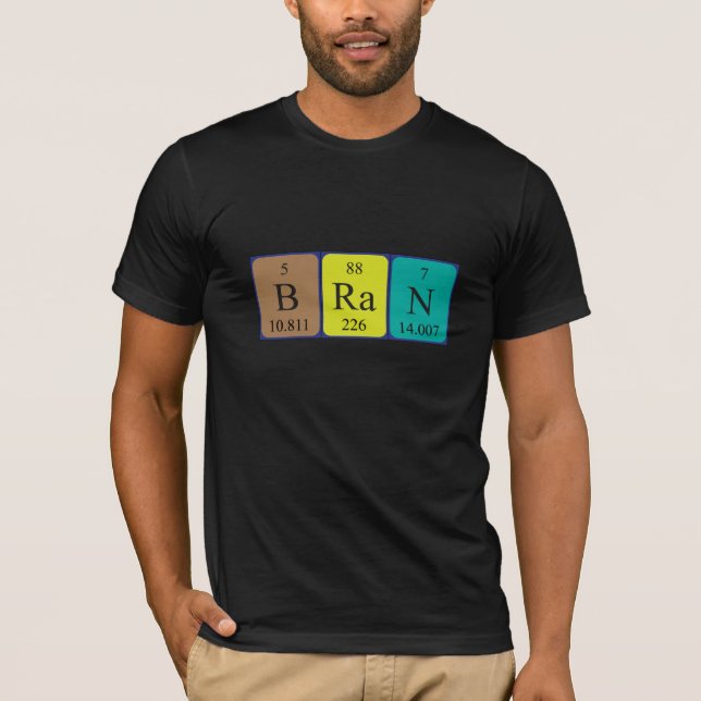 Camisa de nombre de tabla periódica de Bran (Anverso)