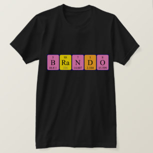 Camisa de nombre de tabla periódica de Brando
