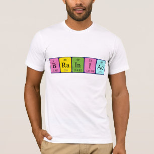 Camisa de nombre de tabla periódica de Braniac