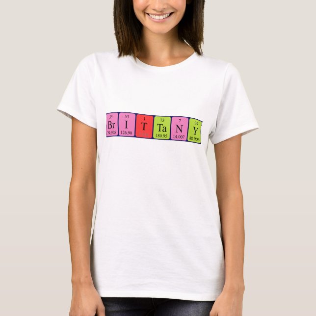 Camisa de nombre de tabla periódica de Bretaña (Anverso)