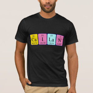 Camisa de nombre de tabla periódica de Cailan