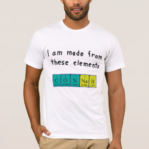 Camisa de nombre de tabla periódica de Connah