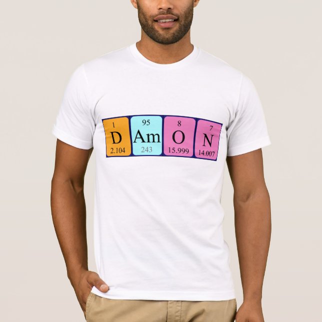 Camisa de nombre de tabla periódica de Damon (Anverso)