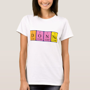 Camisa de nombre de tabla periódica de Donna