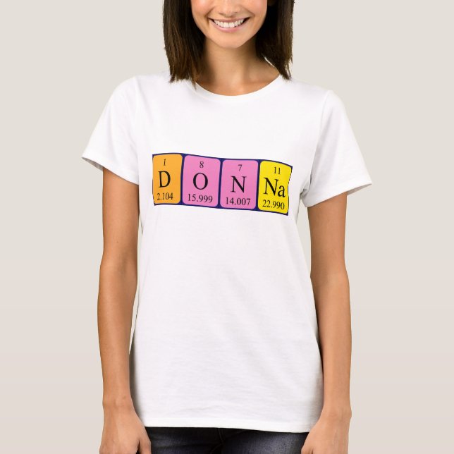 Camisa de nombre de tabla periódica de Donna (Anverso)