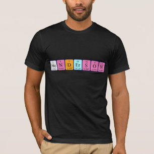 Camisa de nombre de tabla periódica de Henderson