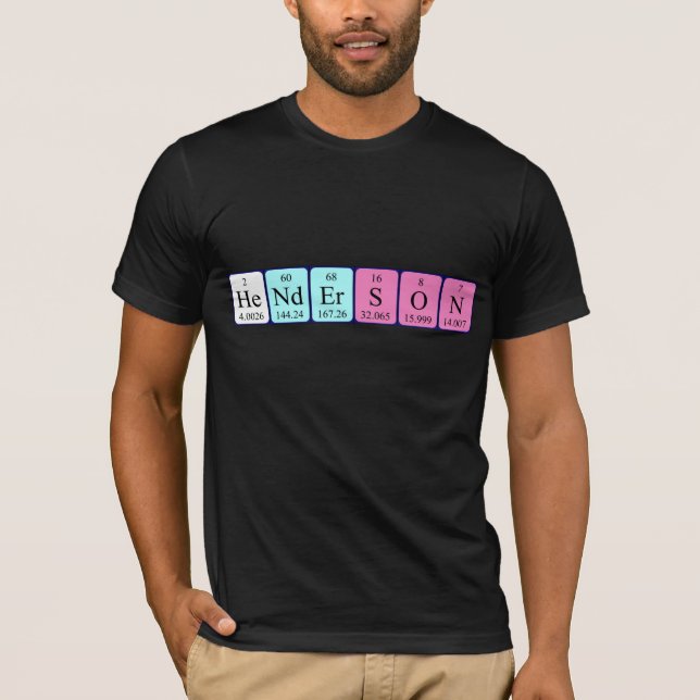 Camisa de nombre de tabla periódica de Henderson (Anverso)