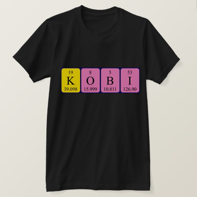 Camisa de nombre de tabla periódica de Kobi (Anverso del diseño)