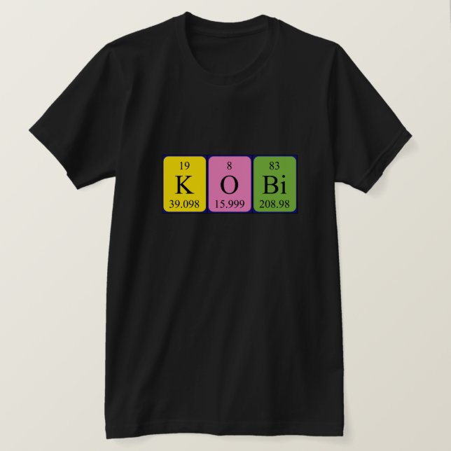 Camisa de nombre de tabla periódica de Kobi (Anverso del diseño)