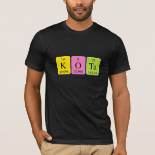 Camisa de nombre de tabla periódica de Kota