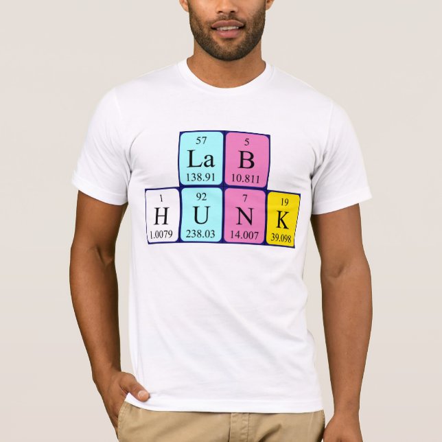 Camisa de nombre de tabla periódica de Lab Hunk (Anverso)