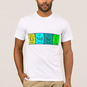 Camisa de nombre de tabla periódica de Lindsey