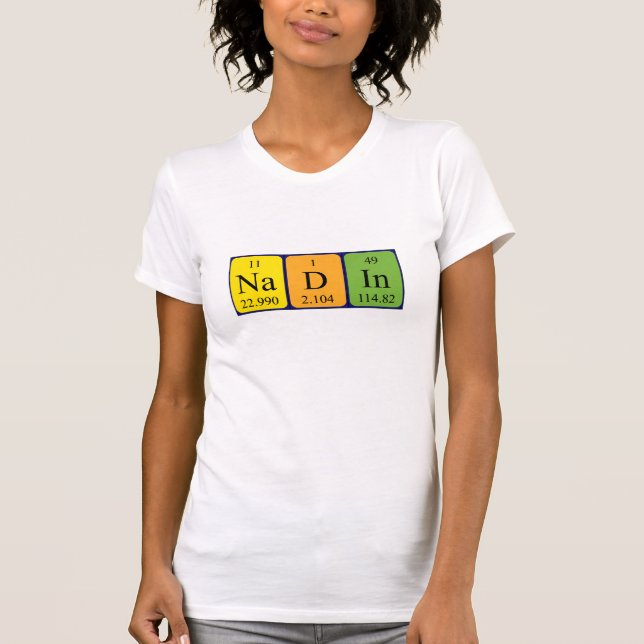 Camisa de nombre de tabla periódica de Nadin (Anverso)
