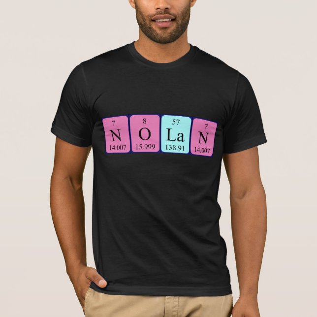 Camisa de nombre de tabla periódica de Nolan (Anverso)