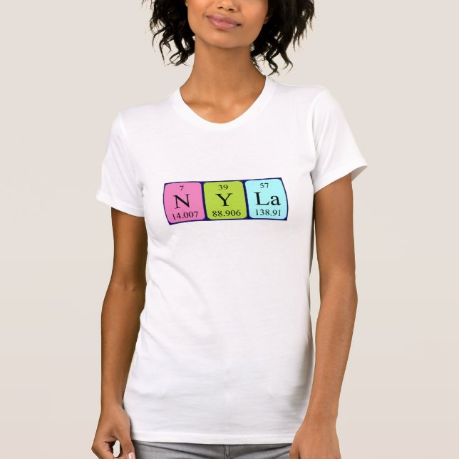 Camisa de nombre de tabla periódica de Nyla (Anverso)