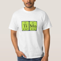 Camisa de nombre de tabla periódica de Timo
