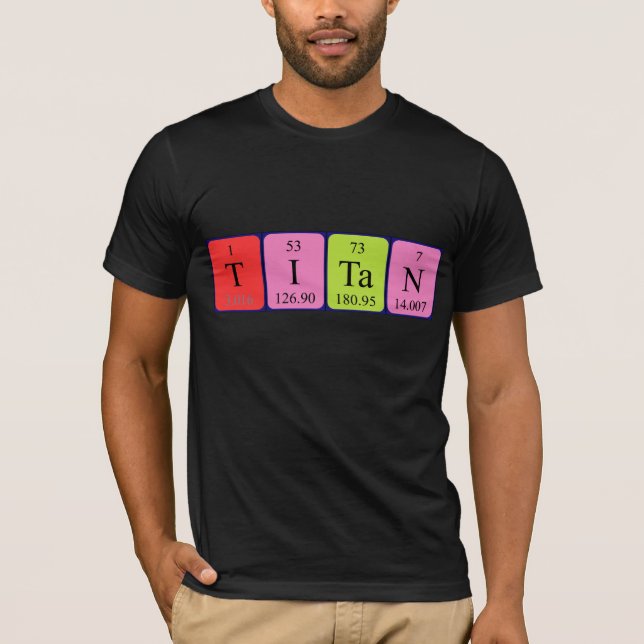 Camisa de nombre de tabla periódica de Titan (Anverso)
