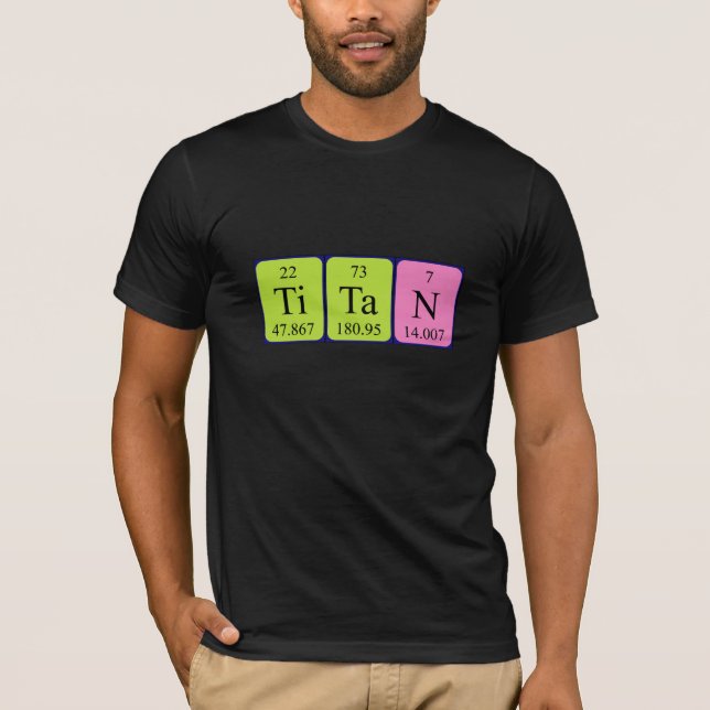 Camisa de nombre de tabla periódica de Titan (Anverso)