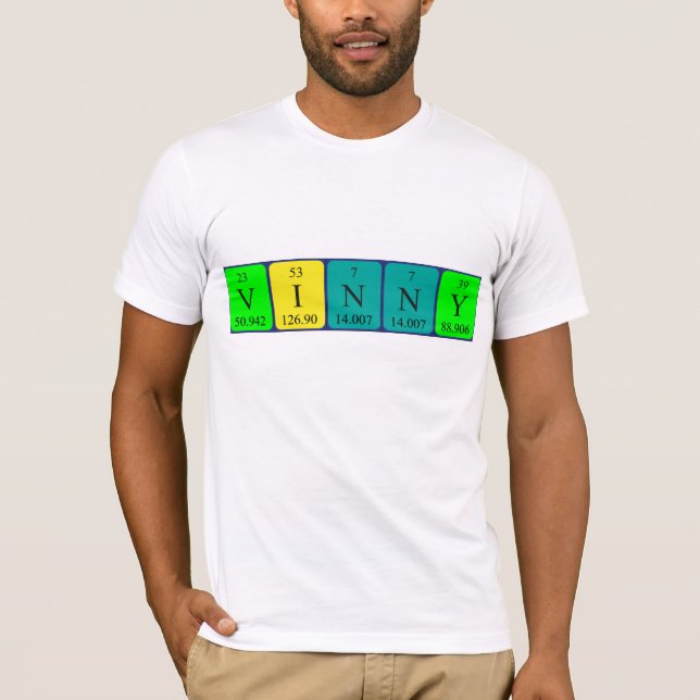 Camisa de nombre de tabla periódica de Vinny (Anverso)