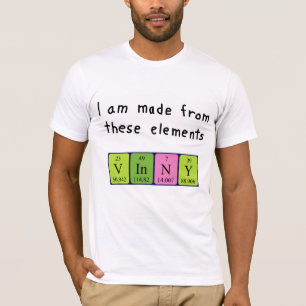 Camisa de nombre de tabla periódica de Vinny