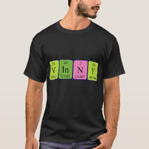 Camisa de nombre de tabla periódica de Vinny