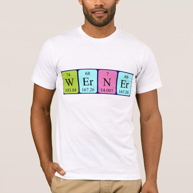Camisa de nombre de tabla periódica de Werner (Anverso)
