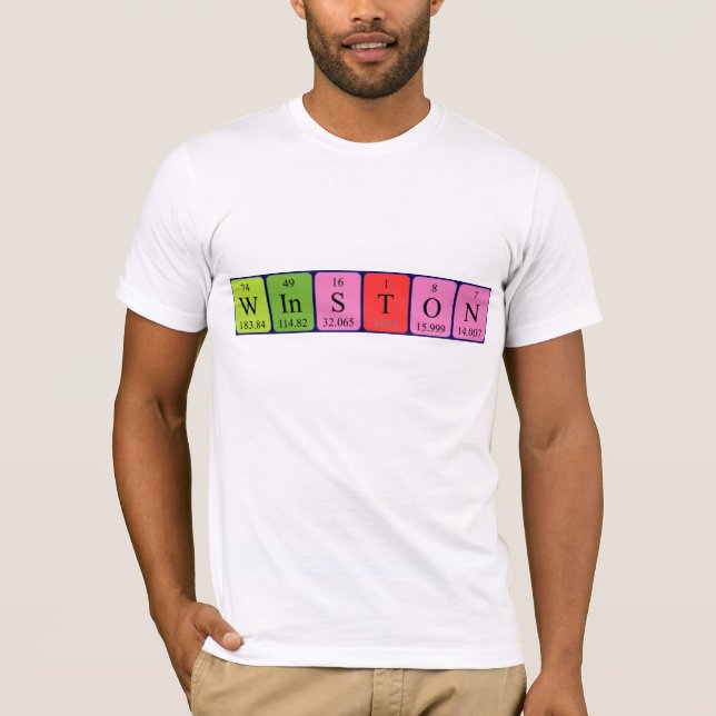 Camisa de nombre de tabla periódica de Winston (Anverso)