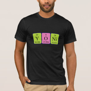 Camisa de nombre de tabla periódica de Yoni