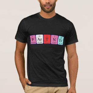 Camisa de nombre de tabla periódica del socio
