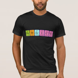 Camisa de nombre de tabla periódica Federico