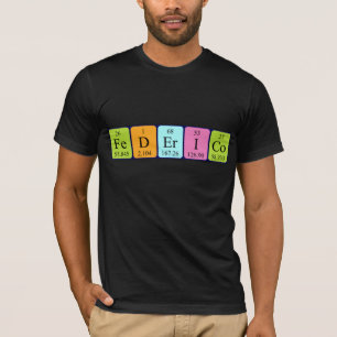 Camisa de nombre de tabla periódica Federico
