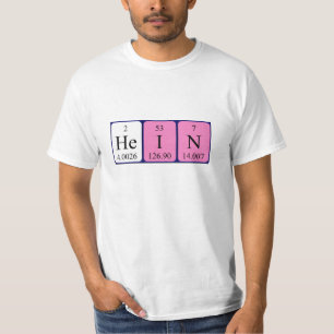 Camisa de nombre de tabla periódica Hein