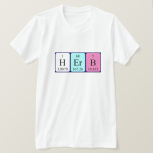 Camisa de nombre de tabla periódica Herb