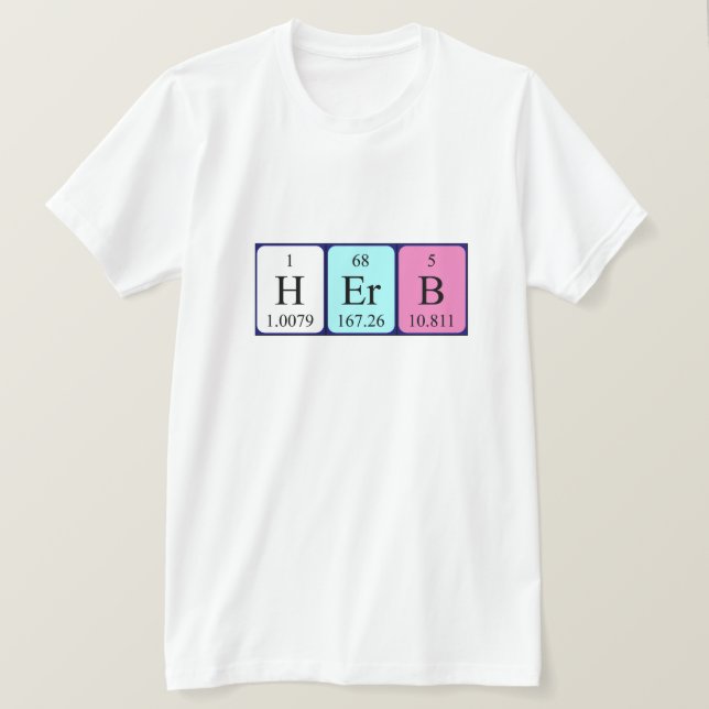 Camisa de nombre de tabla periódica Herb (Anverso del diseño)