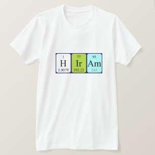 Camisa de nombre de tabla periódica Hiram