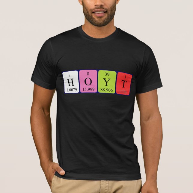 Camisa de nombre de tabla periódica Hoyt (Anverso)