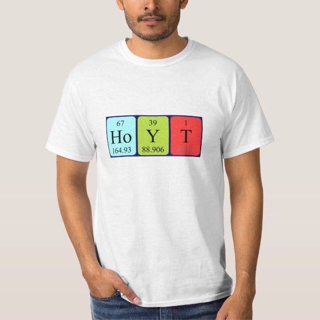 Camisa de nombre de tabla periódica Hoyt (Anverso)
