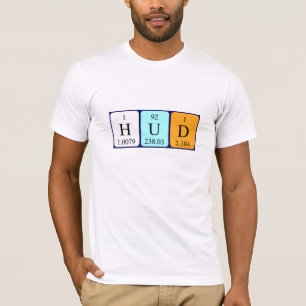 Camisa de nombre de tabla periódica Hud