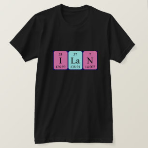camisa de nombre de tabla periódica Ilan