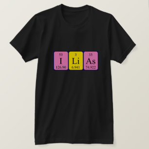 Camisa de nombre de tabla periódica Ilias