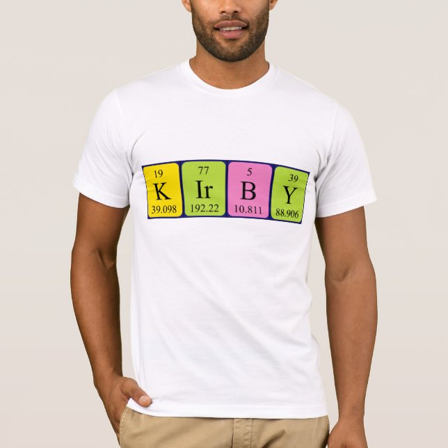 Camisa de nombre de tabla periódica Kirby (Anverso)