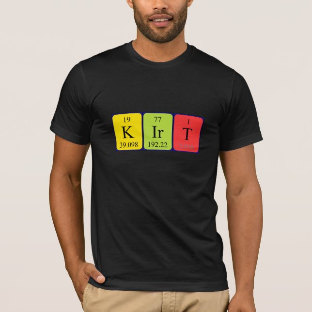 Camisa de nombre de tabla periódica Kirt (Anverso)