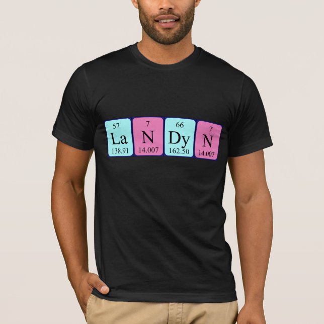 Camisa de nombre de tabla periódica Landyn (Anverso)
