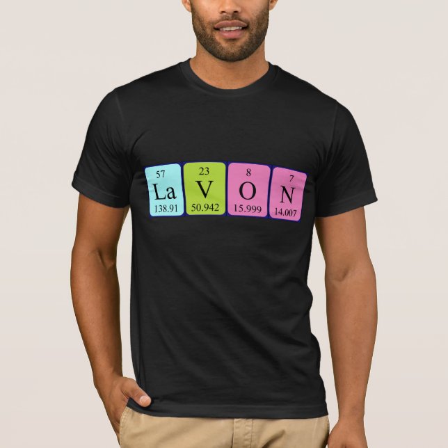 Camisa de nombre de tabla periódica Lavon (Anverso)