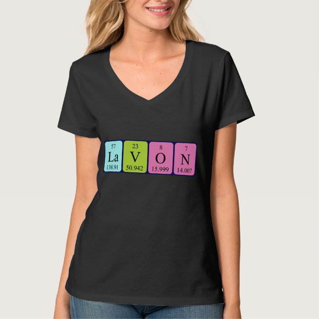 Camisa de nombre de tabla periódica Lavon (Anverso)