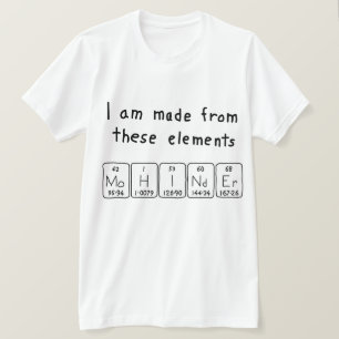 Camisa de nombre de tabla periódica Mohinder