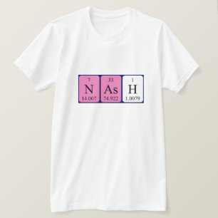 Camisa de nombre de tabla periódica Nash