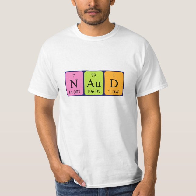 Camisa de nombre de tabla periódica Naud (Anverso)